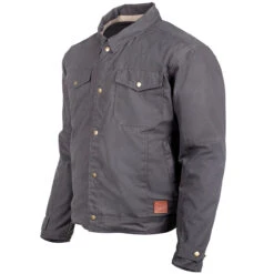 Cortech Denny Canvas Jacket - Charcoal -Cycling Apparel Store 8101 0125 03 Front Angled Profile2 67143.1573488718
