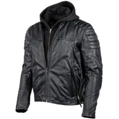 Cortech Marquee Leather Jacket -Cycling Apparel Store 8371 0105 03 Unzipped Angled Profile 03223.1573141030