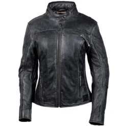 Cortech Lolo Women's Leather Jacket - Black 7 Cortech Lolo Women's Leather Jacket - Black -Cycling Apparel Store 8374 0105 73 Front Profile 06081.1573672622
