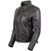 Cortech Lolo Women's Leather Jacket - Brown -Cycling Apparel Store 8374 0140 73 Front Angled Profile 71322.1573663036