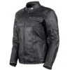 Cortech Runaway Women's Leather Jacket - Black -Cycling Apparel Store 8375 0105 73 Front Angled Profile 84847.1573672977