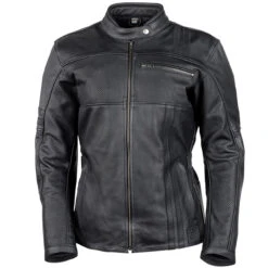 Cortech Runaway Women's Leather Jacket - Black -Cycling Apparel Store 8375 0105 73 Front Profile 13747.1573672973