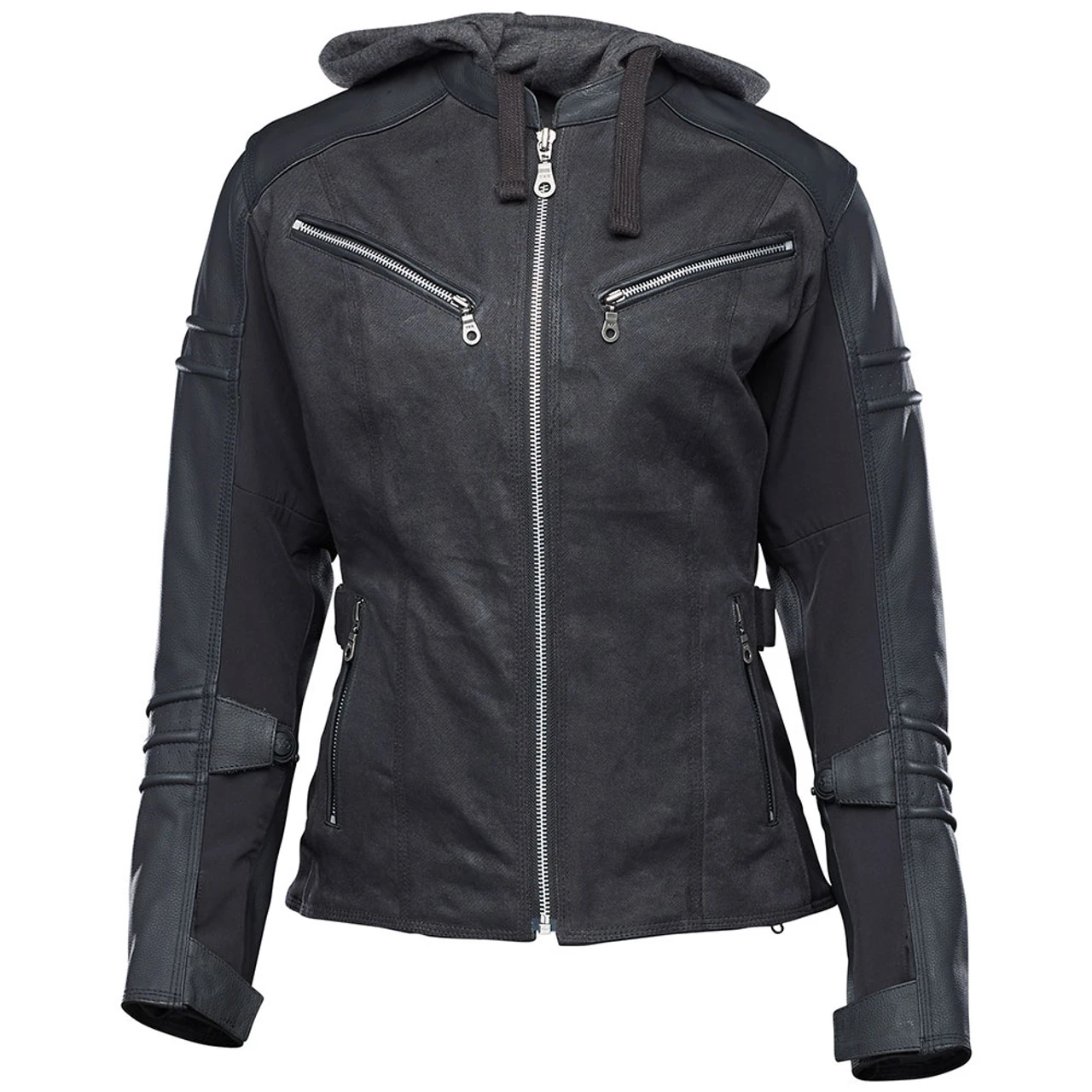 Speed And Strength Street Savvy Women's Leather/Textile Jacket - Black/Black 6 Speed And Strength Street Savvy Women's Leather/Textile Jacket - Black/Black - Image 4