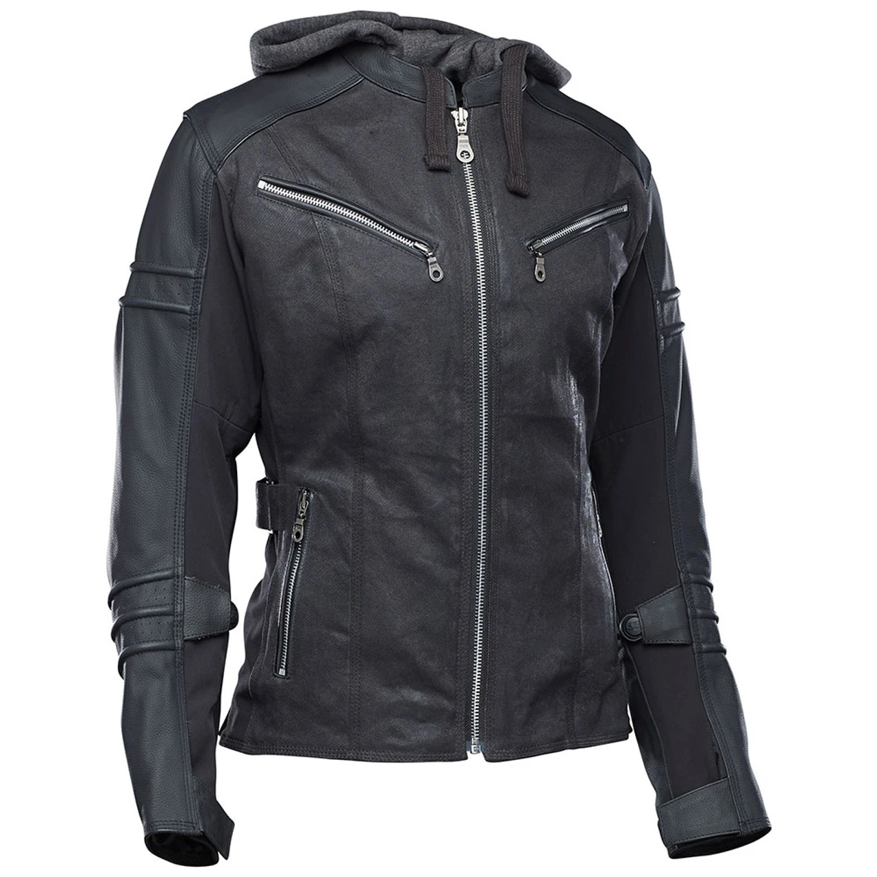Speed And Strength Street Savvy Women's Leather/Textile Jacket - Black/Black 3 Speed And Strength Street Savvy Women's Leather/Textile Jacket - Black/Black