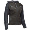 Speed And Strength Street Savvy Women's Leather/Textile Jacket - Olive/Black -Cycling Apparel Store 880695StrtSavyJktOliveLeft 67147.1532455840