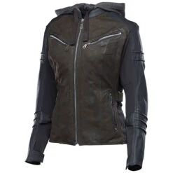 Speed And Strength Street Savvy Women's Leather/Textile Jacket - Olive/Black -Cycling Apparel Store 880695StrtSavyJktOliveRight 82638.1532455838