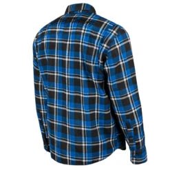 Speed And Strength Black Nine Reinforced Moto Flannel Shirt - Blue/Black -Cycling Apparel Store 884665 BlackNineShirt BLU bk3qtr 14144.1515419114