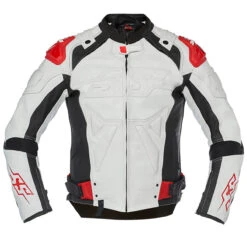 Speed And Strength Revolt Leather Jacket - White/Black/Red