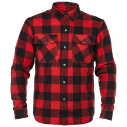 Speed And Strength Dropout Armored Moto Flannel Shirt - Black/Red