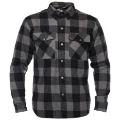 Speed And Strength Dropout Armored Moto Flannel Shirt - Black/Gray