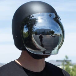 Biltwell Anti-Fog Bubble Shield - Chrome Mirror -Cycling Apparel Store Biltwell Anti Fog Bubble Shield Chrome Mirror 3 33848.1521125099