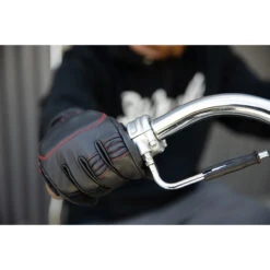 Biltwell Belden Leather Gloves - Black Redline -Cycling Apparel Store Biltwell Belden Leather Gloves Black Redline Stitch 8 60341.1569525210