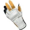 Biltwell Belden Leather Gloves - Cement/Yellow -Cycling Apparel Store Biltwell Belden Leather Gloves Cement 7 22662.1569524078