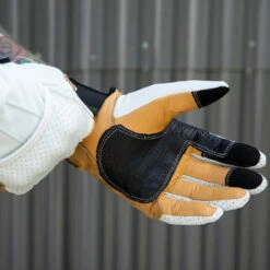 Biltwell Borrego CE Leather Gloves - Cement -Cycling Apparel Store Biltwell Borrego Gloves Cement 9 80141.1567006627