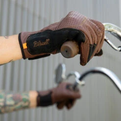 Biltwell Borrego CE Leather Gloves - Chocolate -Cycling Apparel Store Biltwell Borrego Gloves Chocolate Black 9 39857.1567006326