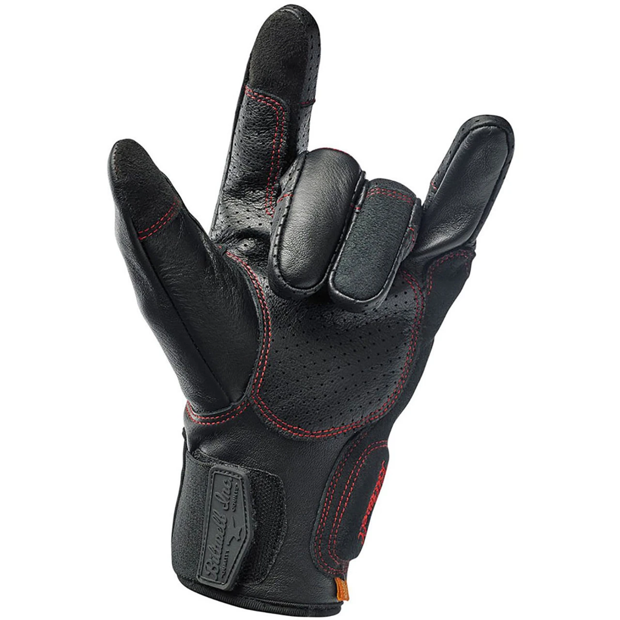 Biltwell Borrego CE Leather Gloves - Black/Red 12 Biltwell Borrego CE Leather Gloves - Black/Red - Image 10