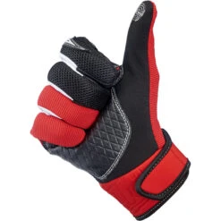 Biltwell Baja Gloves - Red/Black -Cycling Apparel Store Biltwell Baja Gloves Red Black 1 37784.1632323613