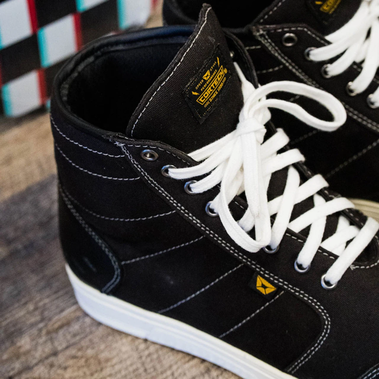 Cortech Freshmen Riding Shoes - Black/White 8 Cortech Freshmen Riding Shoes - Black/White - Image 6