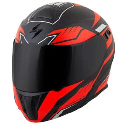 Scorpion EXO-GT920 Shuttle Modular Helmet - Black/Red -Cycling Apparel Store EXO GT920 Shuttle Black Red front angle 79290.1509990961