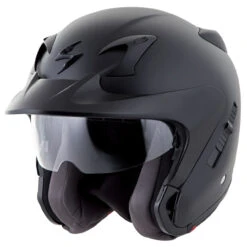 Scorpion EXO-CT220 Solids Helmet -Cycling Apparel Store EXO CT220 Mblack front angle left visor 47601.1459430045