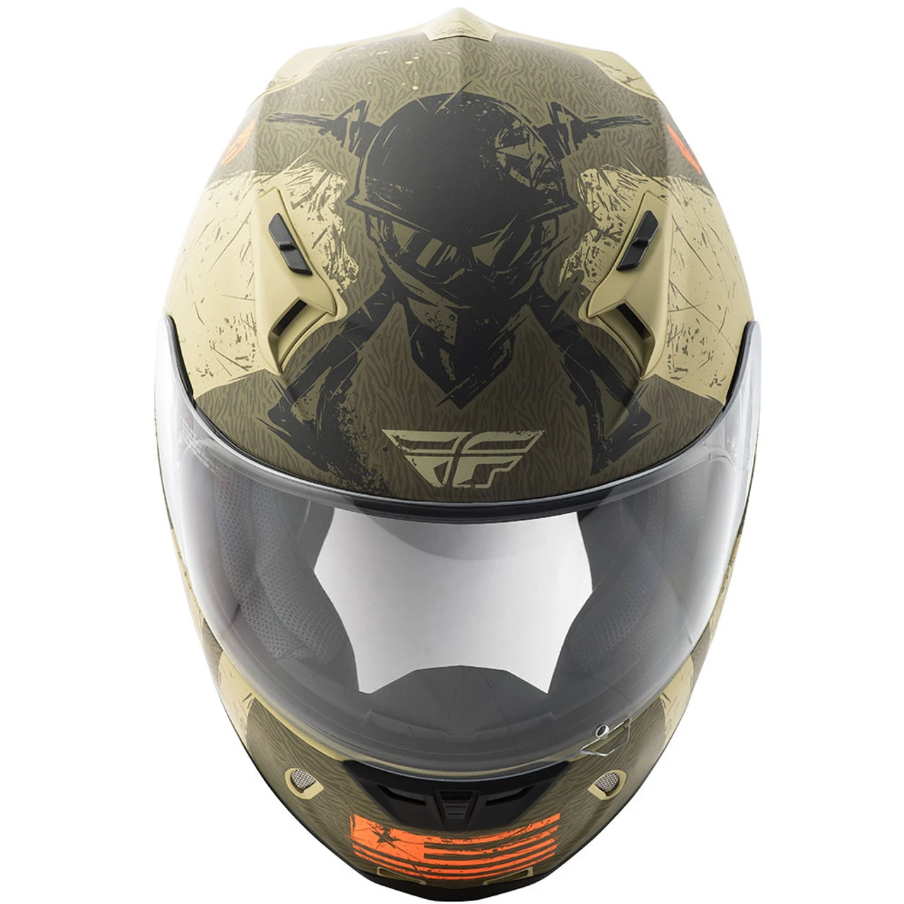 FLY Street Revolt FS Liberator Helmet - Matte Brown/Orange 6 FLY Street Revolt FS Liberator Helmet - Matte Brown/Orange - Image 4