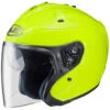 HJC FG-Jet Helmet - Hi-Viz -Cycling Apparel Store HJC FG JET Solid Hi Viz Yellow Side 01658.1536077354