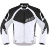 Icon Hypersport 2 Leather/Textile Jacket - White 2 Icon Hypersport 2 Leather/Textile Jacket - White -Cycling Apparel Store HypersportJacketWhiteFront 57560.1550153262