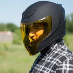 Icon Airflite Yellow Face Shield -Cycling Apparel Store Icon Airflite Yellow Shield 2 47482.1527684154