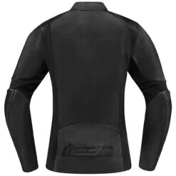 Icon Overlord Women's Leather Jacket - Black -Cycling Apparel Store Icon WmnsOverlordLeatherCEJacketBlackBack 21189.1550243476