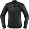 Icon Overlord Women's Leather Jacket - Black -Cycling Apparel Store Icon WmnsOverlordLeatherCEJacketBlackFront 96635.1550243479