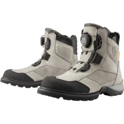 Icon Stormhawk Waterproof Riding Boots - Gray