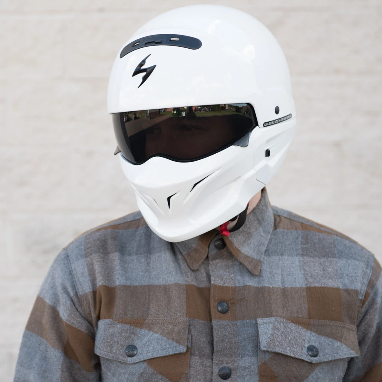 Scorpion Covert White Convertible Helmet 9 Scorpion Covert White Convertible Helmet - Image 7