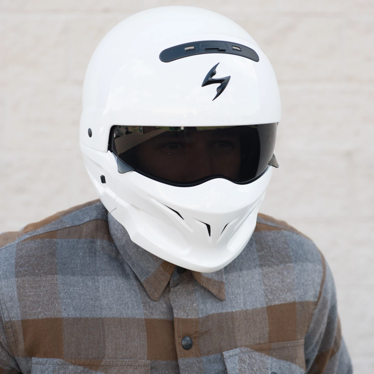 Scorpion Covert White Convertible Helmet 8 Scorpion Covert White Convertible Helmet - Image 6