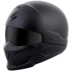 Scorpion Covert Convertible Helmet -Cycling Apparel Store Scorpion Covert Helmet Black front ang2 73613.1477319180