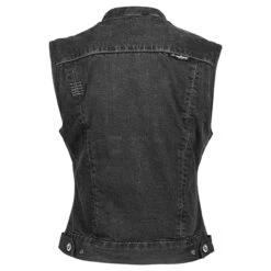 Speed And Strength Glory Daze Women's Denim Vest - Black -Cycling Apparel Store Speed and Strength Glory Daze Black Vest Back 12868.1500312907