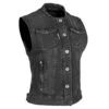 Speed And Strength Glory Daze Women's Denim Vest - Black 1 Speed And Strength Glory Daze Women's Denim Vest - Black -Cycling Apparel Store Speed and Strength Glory Daze Black Vest 76398.1500312914