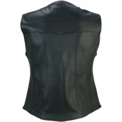 Z1R Women's Scorch Leather Vest -Cycling Apparel Store Z1R Scorch Womens Leather Vest Back 23091.1560451556