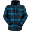 Z1R Timber Hooded Flannel Shirt - Black/Blue -Cycling Apparel Store Z1R Timber Flannel Hooded Shirt Blue Black 86513.1557765679