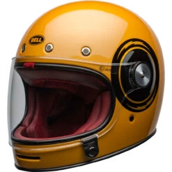 Bell Bullitt Helmet - Bolt Gloss Yellow/Black -Cycling Apparel Store bell bullitt culture helmet bolt gloss yellow black clear shield front left 84008.1569334651