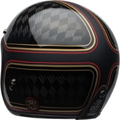 Bell Custom 500 Helmet - Carbon RSD Checkmate Matte/Gloss Black/Gold -Cycling Apparel Store bell custom 500 carbon culture helmet rsd checkmate matte gloss black gold back left 90339.1569353779
