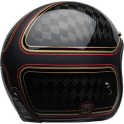 Bell Custom 500 Helmet - Carbon RSD Checkmate Matte/Gloss Black/Gold -Cycling Apparel Store bell custom 500 carbon culture helmet rsd checkmate matte gloss black gold back right 56854.1569353791