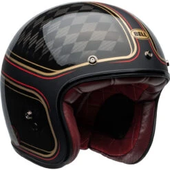 Bell Custom 500 Helmet - Carbon RSD Checkmate Matte/Gloss Black/Gold -Cycling Apparel Store bell custom 500 carbon culture helmet rsd checkmate matte gloss black gold front right 45157.1569353774