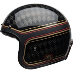 Bell Custom 500 Helmet - Carbon RSD Checkmate Matte/Gloss Black/Gold -Cycling Apparel Store bell custom 500 carbon culture helmet rsd checkmate matte gloss black gold left 14604.1569353775