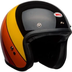 Bell Custom 500 Helmet - Riff Gloss Black/Yellow/Orange/Red -Cycling Apparel Store bell custom 500 culture helmet riff gloss black yellow orange red front right 54305.1611949637