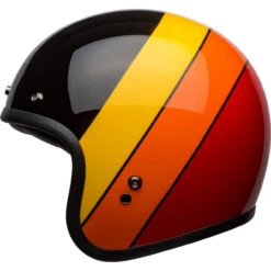 Bell Custom 500 Helmet - Riff Gloss Black/Yellow/Orange/Red