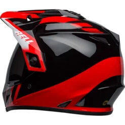 Bell MX-9 Adventure MIPS Helmet - Dash Gloss Black/Red/White -Cycling Apparel Store bell mx 9 adventure mips dirt helmet dash gloss black red white back left 39958.1569850374