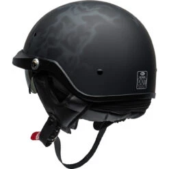 Bell Pit Boss Helmet - Flames Matte Black/Gray -Cycling Apparel Store bell pit boss cruiser helmet flames matte black gray back left 94762.1569509634