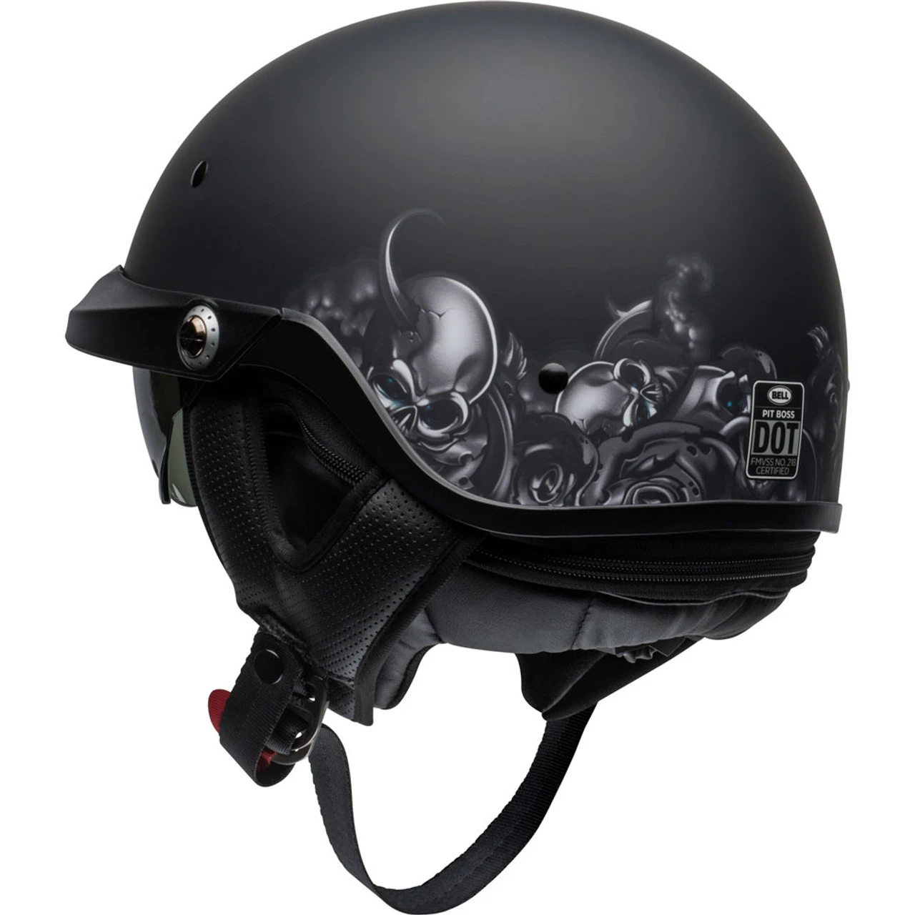 Bell Pit Boss Helmet - Roses Matte Black/Gunmetal 5 Bell Pit Boss Helmet - Roses Matte Black/Gunmetal - Image 3