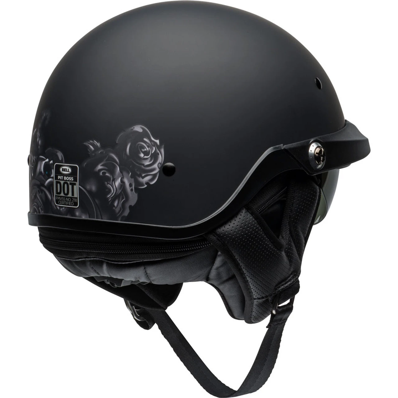 Bell Pit Boss Helmet - Roses Matte Black/Gunmetal 11 Bell Pit Boss Helmet - Roses Matte Black/Gunmetal - Image 9