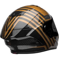 Bell Race Star Flex DLX Helmet - Gloss Black/Gold -Cycling Apparel Store bell race star flex dlx street helmet matte gloss black gold back right 12371.1609350979